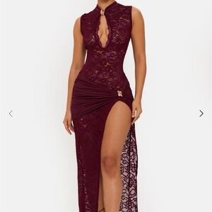 Murci onyx dress burgundy wine